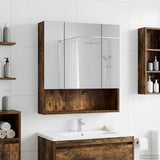 Bathroom Mirror Cabinet Smoked Oak 60 x 14.5 x 70 cm 889187