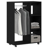 Wardrobe Black Oak 80x40x110 cm Engineered Wood 862068