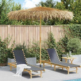 Garden Parasol Brown Bamboo and Banana Leaf Large Foldable 43160