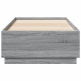 Bed Frame with LED without Mattress Grey Sonoma 90x200 cm 3209637