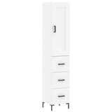 Highboard White 34.5x34x180 cm Engineered Wood 3200193