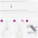 Awning Frame with LED Strip Lights White 600 x 300 cm Aluminium 313224