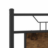 Bed Frame without Mattress Smoked Oak 150x200 cm King Size Engineered Wood 4106763