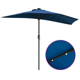 Garden Parasol 294 x 150 x 224 cm Polyester and Steel Azurblau 42003274