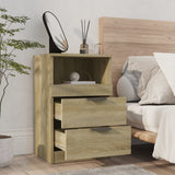 ZNTS Bedside Cabinet Sonoma Oak Engineered Wood 811238