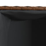 Garden Planter with 2 Pots Brown 72x30x32 cm Poly Rattan 366423