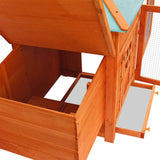 Chicken Coop Brown Solid firwood, plywood, galvanised steel Large 170220
