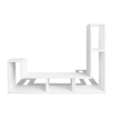 243066 TV Cabinet Double L-Shaped White
