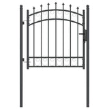 Fence Gate with Spikes EMMEN 100 x 100 cm Powder-coated steel 42008987