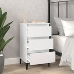 ZNTS Bedside Cabinet White 40x35x70 cm Engineered Wood 819668