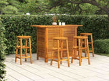 Garden Bar Set Natural wood Solid Acacia wood Standard Footrest 3116001