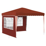 Pop-up Party Tent 288 x 288 x 245 cm Terracotta Oxford Fabric 42019765
