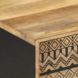 Coffee Table Black 100x54x40 cm Solid Rough Wood Mango 4018640