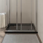 Square ABS Shower Base Tray Black 80x80 cm 148916