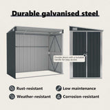 Wall-mounted Garden Shed Anthracite 118x194x178 cm Steel 316223