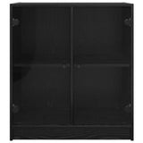 Side Cabinet Black Oak 68 x 37 x 75.5 cm Engineered Wood 886248