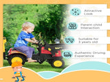 Kids Children Pedal Go Kart Ride On Toy Car Excavator Tractor w/ Moving Bucket Steering Wheel T3398P348054