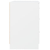 Bed Cabinet White 40x40x63 cm Engineered Wood 808639