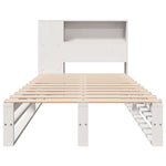 Bookcase Bed without Mattress White 100x200 cm Solid Wood 3323903
