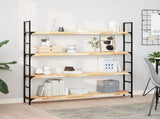 Floating Shelves 4 pcs 120x20x4 cm Untreated Solid Wood Acacia 3279434