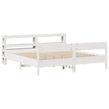 Bed Frame without Mattress White 180x200 cm Super King Solid Wood Pine 3306178
