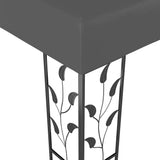 Gazebo with Double Roof&LED String Lights 3x4m Anthracite 3070299