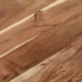 Coffee Table Silver Stainless Steel and Solid Wood Acacia 349959
