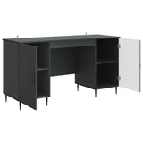 Desk with Shelf Black 142.5 x 50 x 75 cm Engineered Wood 3414604