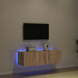 TV Wall Cabinet Artisan Oak 100 x 35 x 31 cm Engineered Wood 863111