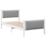Bed Frame with Headboard Light Grey 100 x 200 cm Fabric 878353