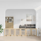 Dog Gate with Stands 6 pcs Sonoma Oak 60 x 80 cm 892104