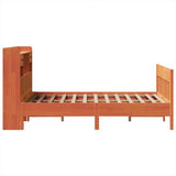 Bed Frame without Mattress Wax Brown 135x190 cm Solid Wood Pine 3323277
