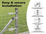 Fence Post with Concrete Base 52 pcs Silver Powder-Coated Steel 3350258