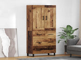 Highboard Old Wood 69.5 x 34 x 180 cm Engineered Wood 3415723