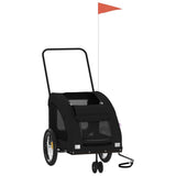 Pet Bike Trailer Black Oxford Fabric and Iron 93989