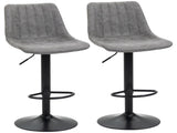 Modern Bar Stools Set of 2, Height Adjustable Swivel Bar Chairs with Backrest, Gas Lift and T3398P328163