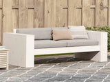 Garden Sofa White Solid pine wood Medium Seats Many Garden Sofa 832370