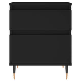 Bedside Cabinets 2 pcs Black 40x35x50 cm Engineered Wood 830655