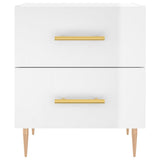 ZNTS Bedside Cabinet High Gloss White 40x35x47.5 cm Engineered Wood 827280