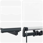 Retractable Awning White Manual White 400 x 350 cm Fabric 3330795