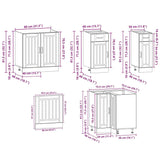 ZNTS 11 Piece Kitchen Cabinet Set Kalmar White Engineered Wood 3314941