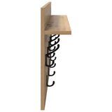 Wall-Mounted Coat Rack with Shelf Artisan Oak 80 x 40 x 12 cm 874442
