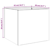 ZNTS Planters 2 pcs White 42x40x39 cm Cold-rolled Steel 841550