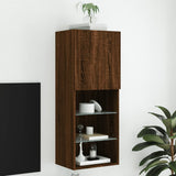 TV Cabinet with LED Lights Brown Oak 40.5x30x102 cm 837063