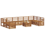 Outdoor Sofa Set 11 pcs Natural Solid Acacia Wood 3375599