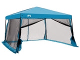 Camping Tent Set Folding 2 pcs Blue Taffeta and Fabric 3337170