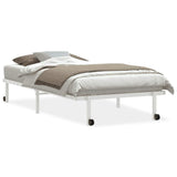 Bed Frame without Mattress Foldable White 100x200 cm Steel 4103969