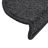 Stair Mats 10 pcs 56x17x3 cm Anthracite Half Round 149735