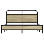 Bed Frame without Mattress 150x200 cm King Size Sonoma Oak Engineered Wood 4100430