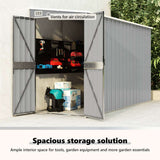 Garden Shed Grey Galvanised Steel Large Garden Shed Rectangular 316226